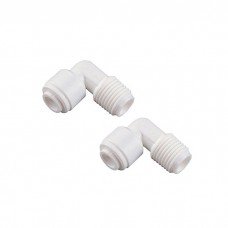 2x 1/4 npt x 1/4 Push Fit elbow Connectors Accessories