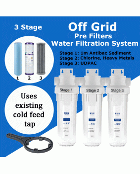 Off Grid Triple Water Filter & Housing Set