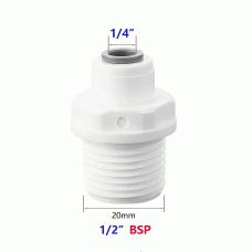 1/4 Inch Push Fit x 1/2 Inch BSP Male Accessories