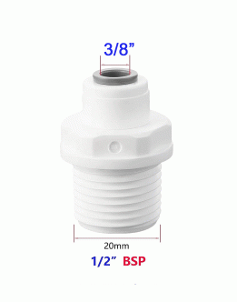 3/8 Inch Push Fit x 1/2 Inch BSP Male Accessories