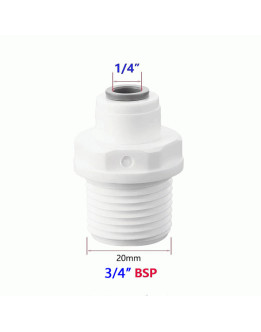 1/4 Inch Push Fit x 3/4 Inch BSP Male Accessories
