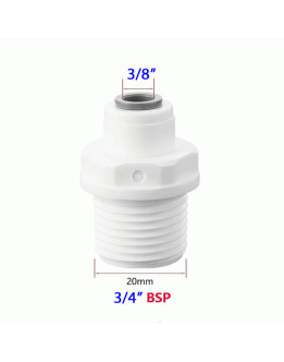 3/8 Inch Push Fit x 3/4 Inch BSP Male Accessories