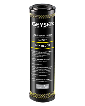 0.6 Micron Silverised Coconut Shell Carbon Block Cartridge with Catalone for Bacteria,Cyst & Lead Reduction Drop-In Filter Cartridges